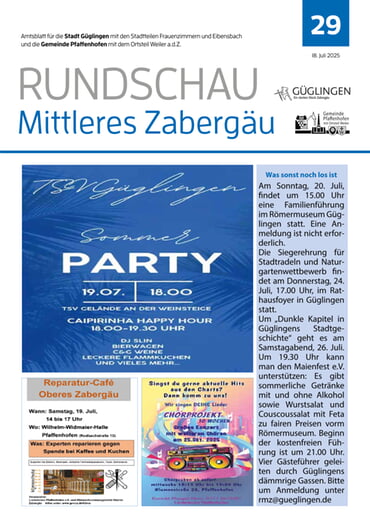 Amtsblatt 2025 KW 29 vom 18.07.2025