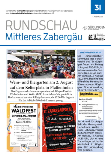 Amtsblatt 2025 KW 31 vom 01.08.2025