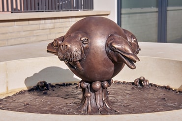Objekt Nr. 13: Wolfgang Knorr, Wassertierbrunnen, Bronze 1988