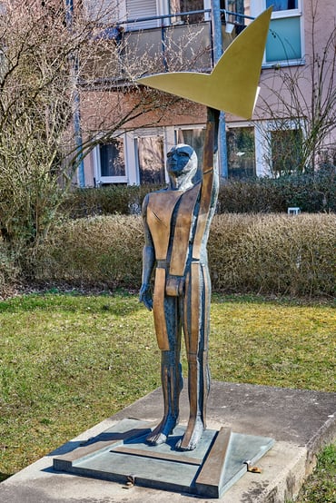 Objekt Nr. 34: Ursula Stock, Flieger, Bronze, Edelstahl 2004