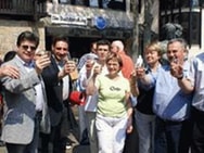 Die Bürgermeister-Runde am Weinbrunnen